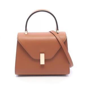 Valextra Iside Mini Jewel 2-Way Handbag, Leather, Women's, Brown